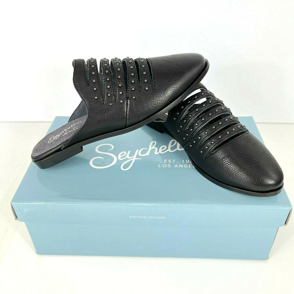 Seychelles Womens Undivided Mules Slip On Shoes Leather Black 6 M New in Box